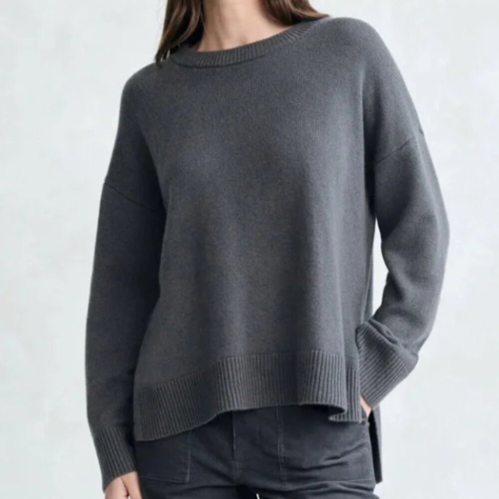 Jenni Kayne Cashmere Oversized Crewneck Storm Small